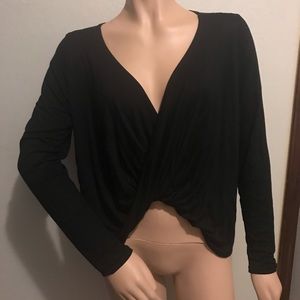 Zanzea plunge front twist top